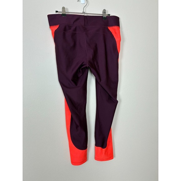 Under Armor Compression Maroon and Orange‎ Capri Leggings Size Large (D3) - Picture 3 of 10